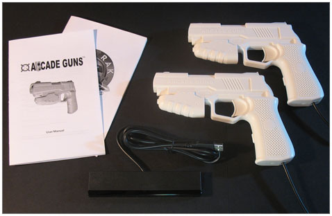 Dual Arcade Guns� PC Light Gun Kit (White)